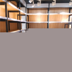 铁木结合货架